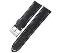 QSYJCCXD Genuine Leather Watchband 22mm 24mm Fit for Premier Navitimer Black Blue Brown Folding Clasp Soft Cowhide Watch Strap