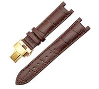 QSYJCCXD Genuine Leather Watchband For GC 22 * 13mm 20 * 11mm Notched Strap Withstainless Steel Butterfly Buckle Men And Women Watch Belt