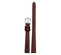 QSYJCCXD Genuine Leather Watchband womens bracelet 6mm 8mm 10mm 12mm lizards leather watch strap small wristwatches belt Pin buckle