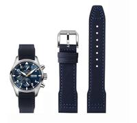 QSYJCCXD High Density Nylon cowhide For IWC Mark Pilot Prince Bertolo Portugal Folding buckle watchband 20 21mm Men's bracelet Nylon cowhide leather watch strap