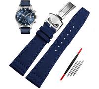 QSYJCCXD High Density Nylon Watchband For IWC IW377724 IW371614 Watch Strap 20mm 21mm 22mm Bracelet Black Armygreen Blue Canvas Wrist Belt