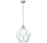 QSYJCCXD Industrial Pendant Lighting Metal Cutout Cage Pendant Light Fixture Farmhouse Kitchen Island Geometric Basket Single Hanging Ceiling Light Fixture Yearn for (Pink)