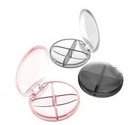 QSYJCCXD Jewelry Box 3pcs Clear Portable Storage Organizer Box With Lid 4 Grid Cute Pill Box For Ring,Bracelet,Necklace,Earrings. Jewellery Organizer