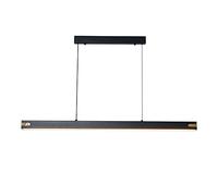 QSYJCCXD Lamps Minimalist Metal Strip Pendent Lamp LED Dimmable Ceiling Hanging Light Modern Kitchen Island Adjustable Chandelier Home Office Decoration Suspended Light Fixtures