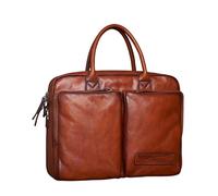 QSYJCCXD Leather Man Handbag Briefcase With Tie Rod Sleeve Men Shoulder Bags Business 14 Inch Laptop Bag
