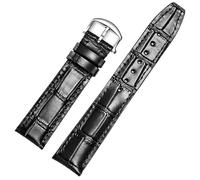 QSYJCCXD Leather Watch Band Compatible For IWC Replacement Straps Classic Alligator Texture 20mm 21mm 22mm For IWC Big PILOT Spitfire GUN IW5009 IW3777 Rivets Cowhide Watch Strap