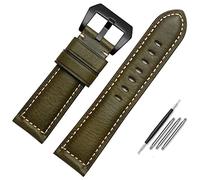 QSYJCCXD Leather Watch Band For Men, Suitable For Panerai Citizen Jeep Italian Leather Watch Chain 22mm 24mm 26mm WatchBands