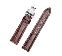 QSYJCCXD Leather Watch Bands with Deployment Buckle for Men's Wtach Band and Women's Watch Starp 18mm 19mm 20mm 21mm 22mm 23mm 24mm