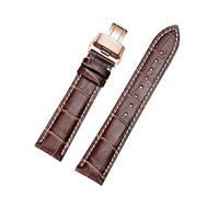 QSYJCCXD Leather Watch Bands with Deployment Buckle for Men's Wtach Band and Women's Watch Starp 18mm 19mm 20mm 21mm 22mm 23mm 24mm