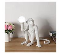 QSYJCCXD LED Chandeliers, Monkey Lamp Resin Black White Gold Right Left Side Monkey Wall Light Compatible with Bedroom Lamp Retro Sconce Wall Lights Twins Wall Lamp,Modern Vintage