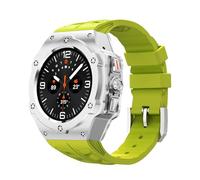 QSYJCCXD Luxury Modification Kit for Galaxy Watch Ultra 47mm Stainless Steel Case Silicone Strap for Ultra 47mm DIY Accessorie Watchbands