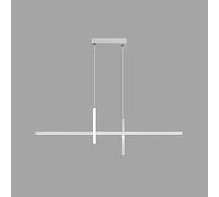 QSYJCCXD Minimalist Dining Room Pendant Line Light,Aluminum Iron 32w Study Stand Chandelier,Cafe Bar Pendant Light,Designer Office Long Bar Light,Commercial Mall Lights Color : White, Size : Wa