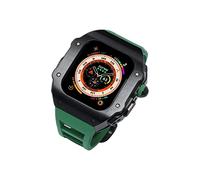 QSYJCCXD Mod Kit Titanium Metal Case Fluorine Rubber Band,For Ultra 8 49MM Sport Fluororebber Strap Bezel