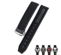 QSYJCCXD Natural Rubber 20mm 21mm 22mm Watchband For Omega Speedmaster Seamaster 300 Soft Silicone Moonwatch S Watch Strap Men