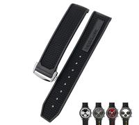 QSYJCCXD Natural Rubber 20mm 21mm 22mm Watchband For Omega Speedmaster Seamaster 300 Soft Silicone Moonwatch S Watch Strap Men