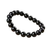 QSYJCCXD Natural Stone 7A Black Tourmaline Bead Bracelets Women Crystals Chakra Yoga Meditation Jewelry Schorl Strand Bangles