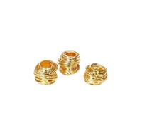 QSYJCCXD New 2025 18K Real Gold Plated Spacer Beads Separators For Beads Bracelets Accessories DIY Jewelry Making Supplies Jewelry Gift Fashion Trendy Accessories Creative