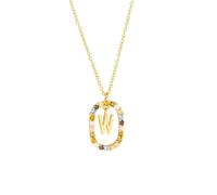 QSYJCCXD New 2025 925 Sterling Silver Gold Letters A-Z Initial M S C K Alphabet Pendente Long Chain Necklace Say My Name Fine Decoration Jewelry Luxury With You Accessories Trendy Best For Gift