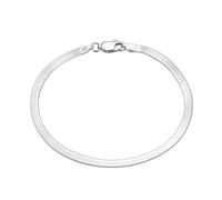 QSYJCCXD New 2025 Italian Solid 925 Sterling Silver Bracelet For Man Flexible Flat Herringbone Women Chain Bracelet Decoration Jewelry Luxury With For You Accessories Trendy Creative Best For Gift