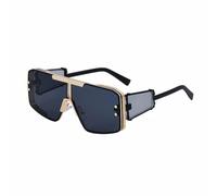 QSYJCCXD New 2025 Oversized Square Punk Sunglasses Women Metal Frame Sun Glasses For Ladies Mens Shades Eyewear UV400