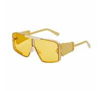 QSYJCCXD New 2025 Oversized Square Punk Sunglasses Women Metal Frame Sun Glasses For Ladies Mens Shades Eyewear UV400