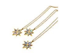 QSYJCCXD New 2025 Stainless 18K Gold Beimu Star Necklace For Women Hers Vintage Blue Starfish Pendant Necklaces Fashion Jewelry Trendy Accessories Creative Gift