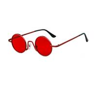 QSYJCCXD New 2025 Sunglasses round steam punk Metal women Coating Sunglasses Men Retro Metal Sun Glasses