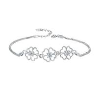 QSYJCCXD New 2025 Unisex 100% 925 Sterling Silver Bracelet Lucky Pendant Zircon Amethyst Women Luxury Decoration Jewelry With For You Accessories Trendy Creative For Women And Men