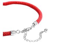 QSYJCCXD New 2025 Unisex 925 Sterling Silver Rope Bracelets Lucky Red White Black Chain Fit For Beads DIY Fine Jewelry Making Decoration Luxury Accessories Trendy For Women And Men