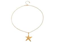 QSYJCCXD New 2025 Waterproof 316L Stainless Gold Star Thread Necklace Pendants 18K Plated Fashion Jewelry Trendy Accessories Creative Gift