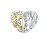 QSYJCCXD New 2026 925 Sterling Silver Tree Of Life Pendant Charm Heart-Shaped Fit Original Bracelet Mother's Day Fine Decoration Jewelry Luxury With You Accessories Trendy Best For Gift