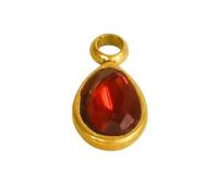 QSYJCCXD New 2026 Arrive 5Pcs Real Gold Plated Water Droplets Rhinestone Stainless Charm Pendants For Jewelry Making Bracelets Necklace Earrings Fashion Trendy Accessories Creative Gift