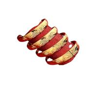 QSYJCCXD New For Trendy 2025 4Pcs Dubai India Flower Bangles For Women African Bridal Bangles Bracelets Gold Wedding Bangles Jewellery Gifts Jewelry Fashion Accessories Creative Gift