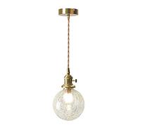 QSYJCCXD Nordic Spherical Glass Small Chandelier Brass Adjustable Headboard Pendent Lamp for Dining Room Living Room Background Wall Light Fixture Yearn for