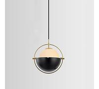 QSYJCCXD Post-Modern Glass Pendant Light Nordic Iron Metal Pendant Lamp Simplicity Living Room Hanging Lamp for Bedroom Restaurant Cafe Bar Indoor Lighting Chandelier E27 Commemoration Day vision
