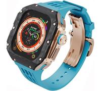 QSYJCCXD Premium Carbon Fiber Watch Case Rubber Band,For Ultra 2 49mm Series Replacement,Men Watch Case Straps Clasp Mod Kit,For Series 49mm Accessories