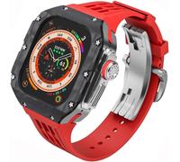QSYJCCXD Premium Carbon Fiber Watch Case Rubber Band,For Ultra 2 49mm Series Replacement,Men Watch Case Straps Clasp Mod Kit,For Series 49mm Accessories