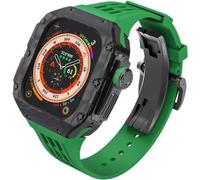 QSYJCCXD Premium Carbon Fiber Watch Case Rubber Band,For Ultra 2 49mm Series Replacement,Men Watch Case Straps Clasp Mod Kit,For Series 49mm Accessories