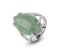 QSYJCCXD Rings For rls, Inlaid Olive-Shaped Natural Gre Avturine Stone Adjustable Op Knuckle Tail Ring Finger Joint Ring Jewelry For Wom Lady rls Wedding Valtine'S Day ft