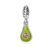 QSYJCCXD Rings for Teen Girls, Avocado Charm Pendant Green Fresh Fruit Bead for Bracelet Bangle Women Fine Jewelry
