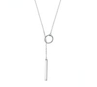 QSYJCCXD Round Circle Line Geometric Pendant Necklaces For Women Jewelry