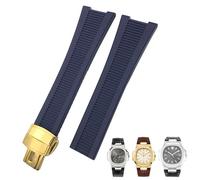 QSYJCCXD Rubber Silicone Watch Band for PP 5711 5712G Nautilus Wristband 25mm Black Blue Brown Watchband Sports Strap Men