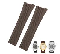 QSYJCCXD Rubber Silicone Watch Band for PP 5711 5712G Nautilus Wristband 25mm Black Blue Brown Watchband Sports Strap Men