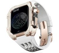 QSYJCCXD Rubber Watch Band Titanium Bezel,For 8/7 45mm Series Watch Accessory Replacement Titanium Luxury Case With Tool