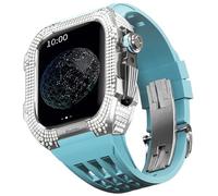 QSYJCCXD Rubber Watch Band Titanium Bezel，For 8/7 45mm Series Watch Accessory Replacement Titanium Luxury Case With Tool