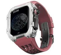 QSYJCCXD Rubber Watch Band Titanium Bezel,For 8/7 45mm Series Watch Accessory Replacement Titanium Luxury Case With Tool