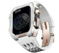 QSYJCCXD Rubber Watch Band Titanium Bezel,For 8/7 45mm Series Watch Accessory Replacement Titanium Luxury Case With Tool