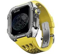 QSYJCCXD Rubber Watch Band Titanium Bezel,For 8/7 45mm Series Watch Accessory Replacement Titanium Luxury Case With Tool