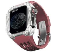 QSYJCCXD Rubber Watch Band Titanium Bezel,For 8/7 45mm Series Watch Accessory Replacement Titanium Luxury Case With Tool