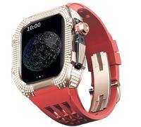 QSYJCCXD Rubber Watch Band Titanium Bezel,For 8/7 45mm Series Watch Accessory Replacement Titanium Luxury Case With Tool